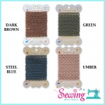 LACE - FLOWER-COTTON-2M(GREEN, DARK BROWN, STEEL BLUE, UMBER)